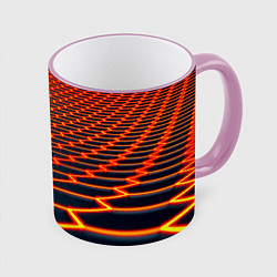Кружка 3D Honeycomb yellow cyber, цвет: 3D-розовый кант
