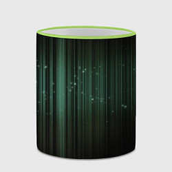 Кружка 3D Музыкальный зеленый спектр, цвет: 3D-светло-зеленый кант — фото 2