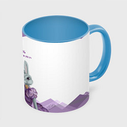 Кружка 3D Я на 98 процентов ангел, цвет: 3D-белый + небесно-голубой