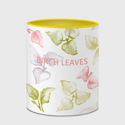 Кружка 3D Birch leaves, цвет: 3D-белый + желтый — фото 2