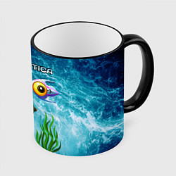Кружка 3D Subnautica, цвет: 3D-черный кант