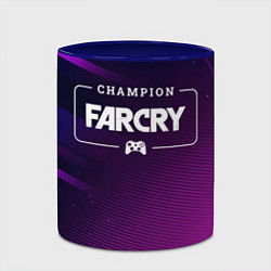 Кружка 3D Far Cry gaming champion: рамка с лого и джойстиком, цвет: 3D-белый + синий — фото 2