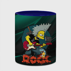 Кружка 3D Rock music Simpsons, цвет: 3D-белый + синий — фото 2