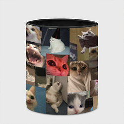 Кружка 3D Мемные котики, цвет: 3D-белый + черный — фото 2