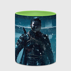 Кружка 3D Ghost of Tsushima зима, цвет: 3D-белый + светло-зеленый — фото 2
