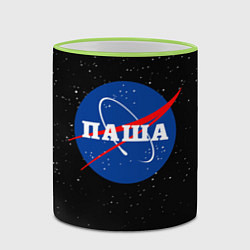 Кружка 3D Паша Наса космос, цвет: 3D-светло-зеленый кант — фото 2