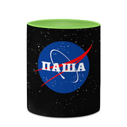 Кружка 3D Паша Наса космос, цвет: 3D-белый + светло-зеленый — фото 2