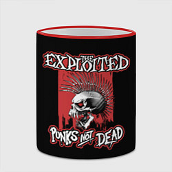Кружка 3D Exploited - punks not dead, цвет: 3D-красный кант — фото 2