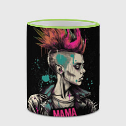 Кружка 3D Мама анархия, цвет: 3D-светло-зеленый кант — фото 2