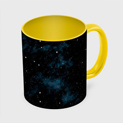 Кружка 3D Мрачная галактика, цвет: 3D-белый + желтый