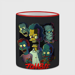 Кружка 3D Simpsons zombie, цвет: 3D-красный кант — фото 2