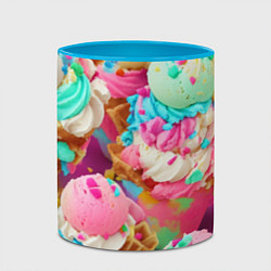 Кружка 3D Сладкая жизнь, цвет: 3D-белый + небесно-голубой — фото 2