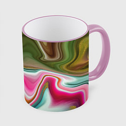 Кружка 3D Color waves, цвет: 3D-розовый кант