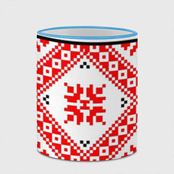 Кружка 3D Удмуртский стиль, цвет: 3D-небесно-голубой кант — фото 2