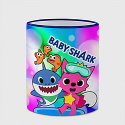 Кружка 3D Baby Shark in bubbles, цвет: 3D-синий кант — фото 2