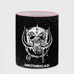 Кружка 3D Motorhead с потертостями на темном фоне, цвет: 3D-розовый кант — фото 2