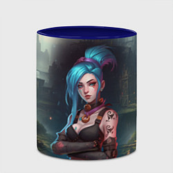 Кружка 3D Jinx league of legends, цвет: 3D-белый + синий — фото 2
