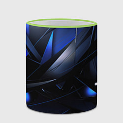 Кружка 3D Blue black background, цвет: 3D-светло-зеленый кант — фото 2