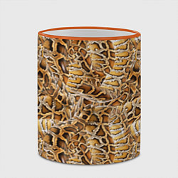 Кружка 3D Змеиный клубок, цвет: 3D-оранжевый кант — фото 2