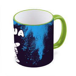 Кружка 3D Тоша космонавт даб, цвет: 3D-светло-зеленый кант