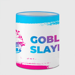 Кружка 3D Goblin Slayer neon gradient style: надпись и симво, цвет: 3D-небесно-голубой кант — фото 2