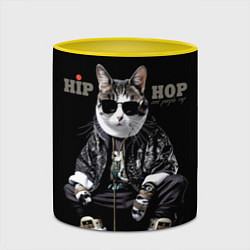 Кружка 3D Cool people rap, цвет: 3D-белый + желтый — фото 2