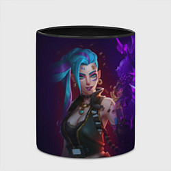 Кружка 3D Jinx art arcane league of legends, цвет: 3D-белый + черный — фото 2