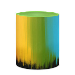 Кружка 3D Летняя радуга, цвет: 3D-белый + светло-зеленый — фото 2