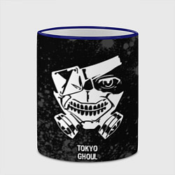 Кружка 3D Tokyo Ghoul glitch на темном фоне, цвет: 3D-синий кант — фото 2