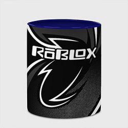 Кружка 3D Роблокс - белая линия, цвет: 3D-белый + синий — фото 2