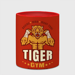 Кружка 3D Tiger - боец, цвет: 3D-белый + красный — фото 2