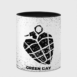 Кружка 3D Green Day с потертостями на светлом фоне, цвет: 3D-белый + черный — фото 2