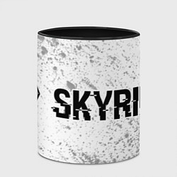 Кружка 3D Skyrim glitch на светлом фоне: надпись и символ, цвет: 3D-белый + черный — фото 2