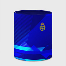 Кружка 3D Реал Мадрид фк эмблема, цвет: 3D-белый + синий — фото 2