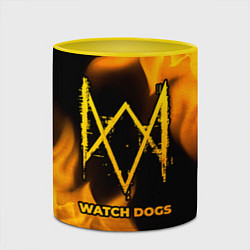 Кружка 3D Watch Dogs - gold gradient, цвет: 3D-белый + желтый — фото 2