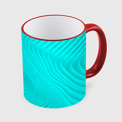 Кружка 3D Фантазия морской волны, цвет: 3D-красный кант