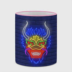 Кружка 3D Неоновый японский дракон, цвет: 3D-розовый кант — фото 2