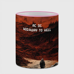 Кружка 3D AC DC Highway to hell, цвет: 3D-розовый кант — фото 2