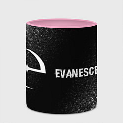 Кружка 3D Evanescence glitch на темном фоне: надпись и симво, цвет: 3D-белый + розовый — фото 2