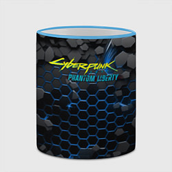 Кружка 3D Cyberpunk 2077 phantom liberty blue, цвет: 3D-небесно-голубой кант — фото 2