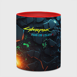 Кружка 3D Cyberpunk 2077 phantom liberty logo, цвет: 3D-белый + красный — фото 2