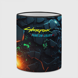 Кружка 3D Cyberpunk 2077 phantom liberty logo, цвет: 3D-черный кант — фото 2