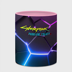 Кружка 3D Cyberpunk 2077 phantom liberty neon, цвет: 3D-белый + розовый — фото 2