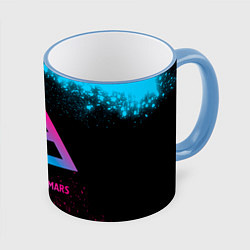 Кружка цветная Thirty Seconds to Mars - neon gradient