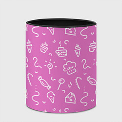 Кружка 3D Розовые сладости, цвет: 3D-белый + черный — фото 2