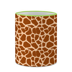 Кружка 3D Шкура Жирафа - Giraffe, цвет: 3D-светло-зеленый кант — фото 2