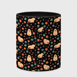 Кружка 3D Capybara pattern Паттерн капибара, цвет: 3D-белый + черный — фото 2
