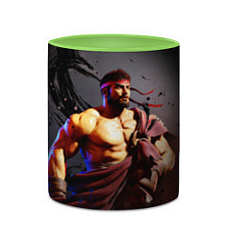 Кружка 3D Street Fighter: Ryu, цвет: 3D-белый + светло-зеленый — фото 2