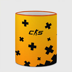 Кружка 3D Skin crosses cs2, цвет: 3D-оранжевый кант — фото 2