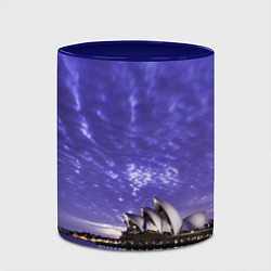 Кружка 3D Сидней в фиолетовом в закате, цвет: 3D-белый + синий — фото 2